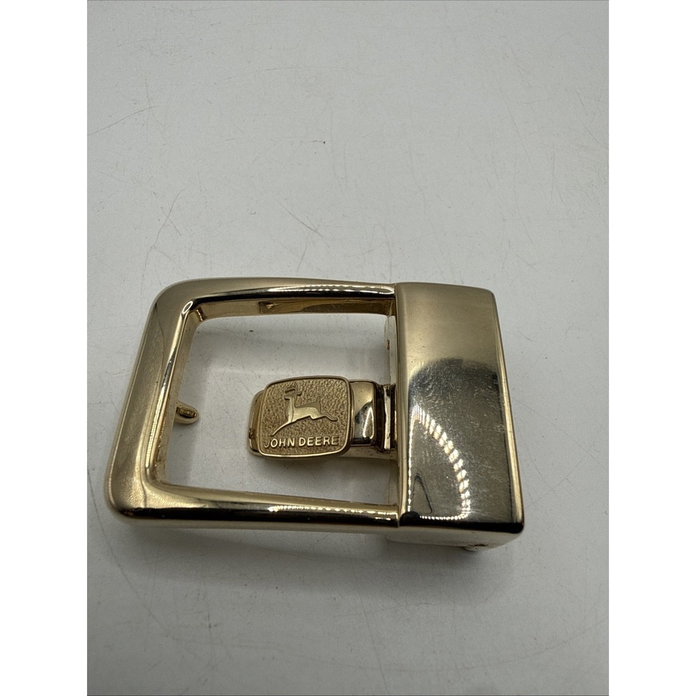 Vintage JOHN DEERE Belt Buckle Brass Unique For Smaller Belt/dress Belt